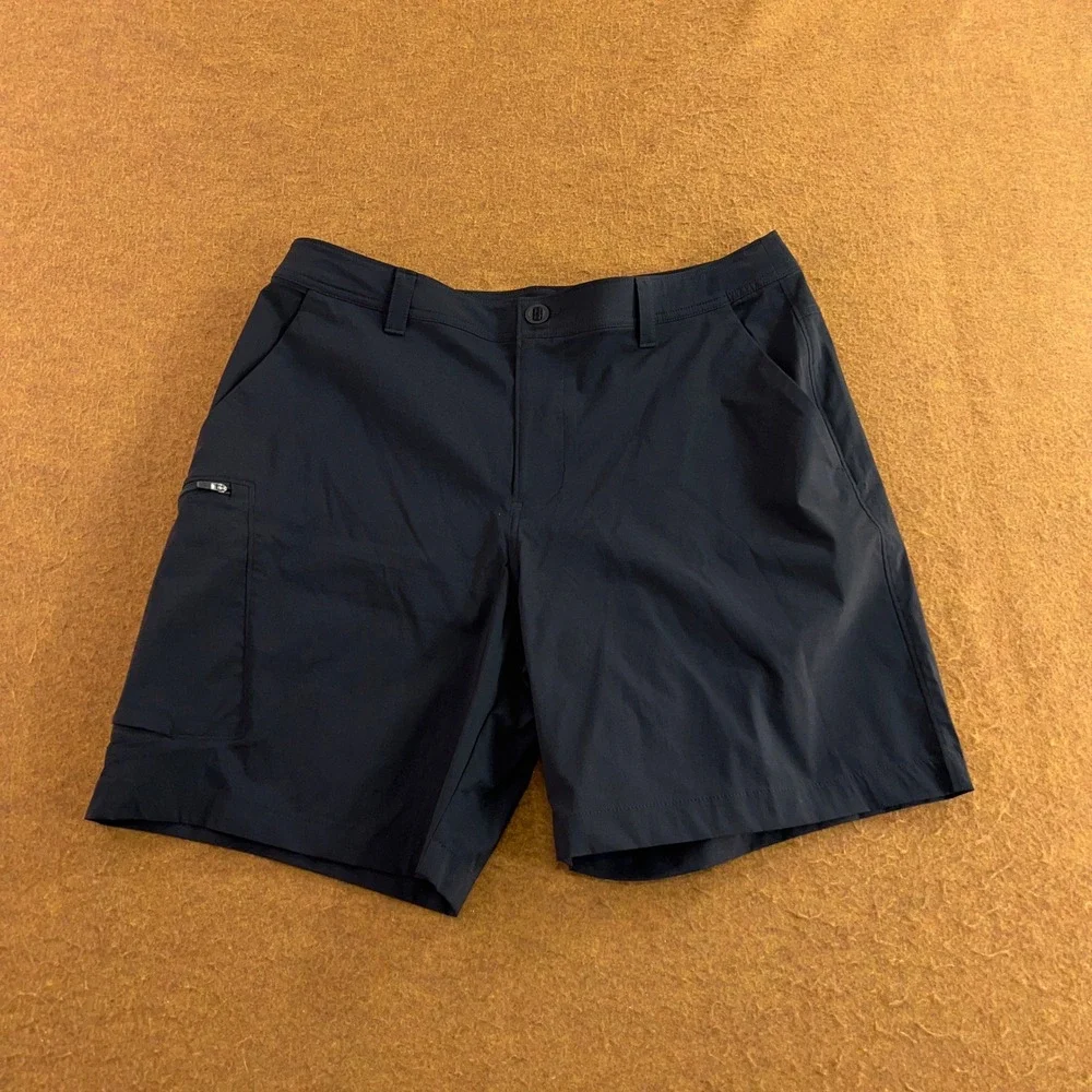 Under Armour Mens 36 Black Loose Fit Stretch Cargo Outdoor Shorts